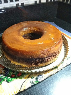 Una foto de Torta imposible o chocoflan