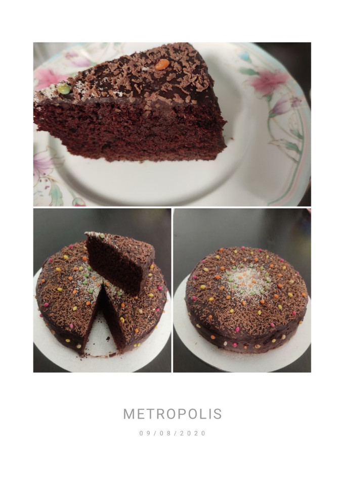 கோதுமை சாக்லேட் கேக் (wheat chocolate cake) செய்முறை முக்கிய புகைப்படம்