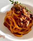 Pici al ragù di rigaglie di pollo