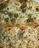 Pizza en dos partes para bien avenidos
