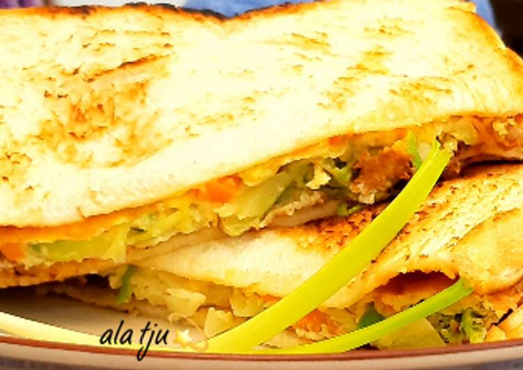 Resep 34. Roti panggang kol wortel🥪, Bisa Manjain Lidah