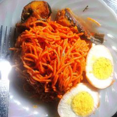 Jollof Spaghetti A picture of Jollof Spaghetti.