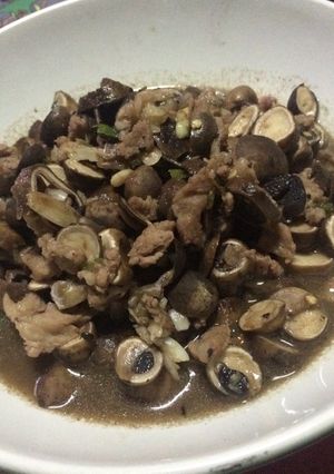 รูปของ เห็ดเผาะผัดหมูสับ