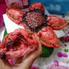 FLORAL BREAD WITH CUSTARD FILLING😋😋😋 A picture of FLORAL BREAD WITH CUSTARD FILLING😋😋😋.