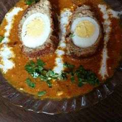 A picture of Patiala egg curry.