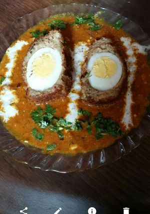 A picture of Patiala egg curry.