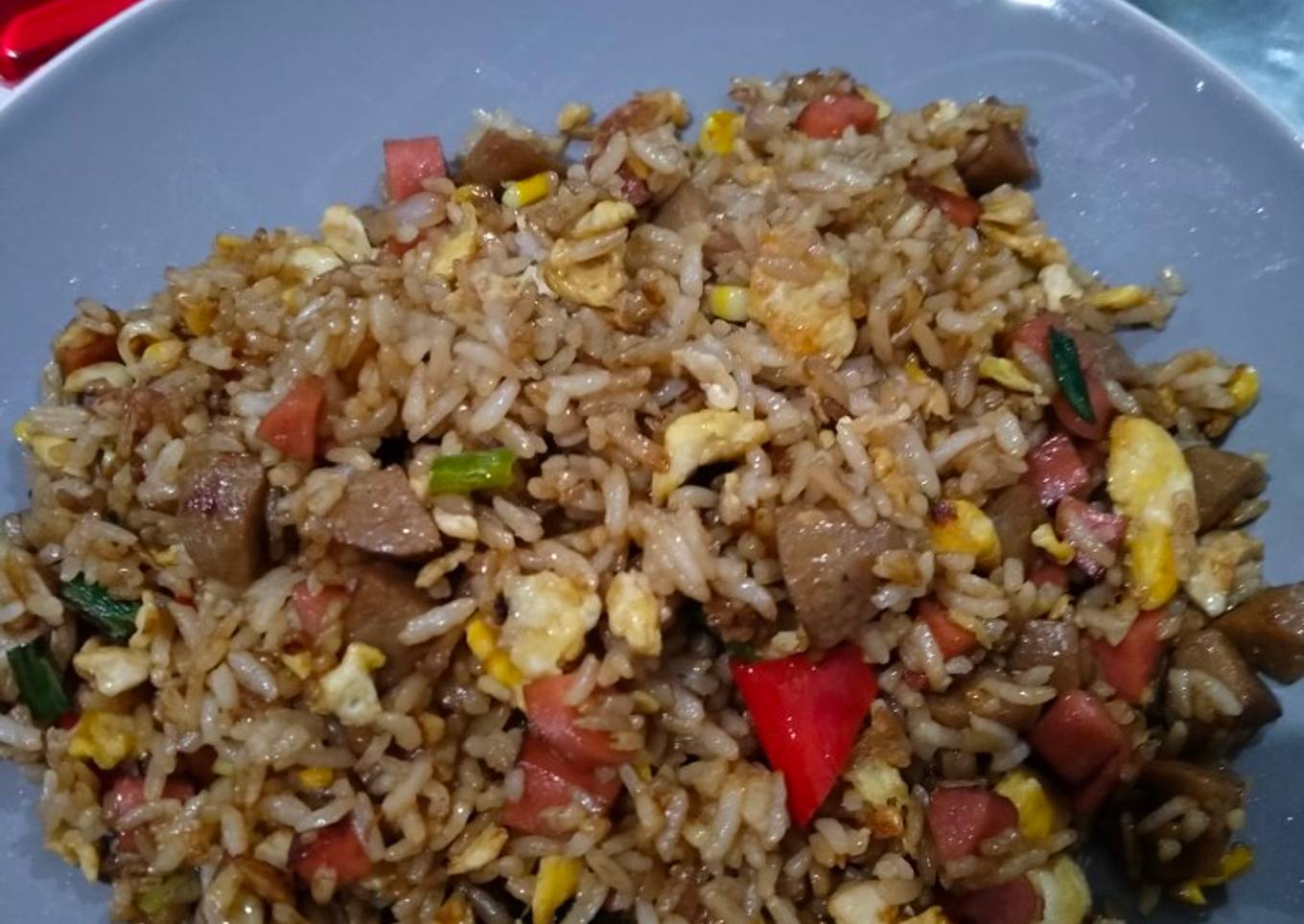 Nasi Goreng BakSosTel (Bakso Telur Sosis)