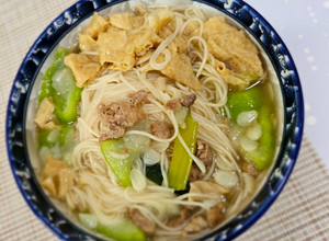豆皮絲瓜麵線 的食譜成品照片