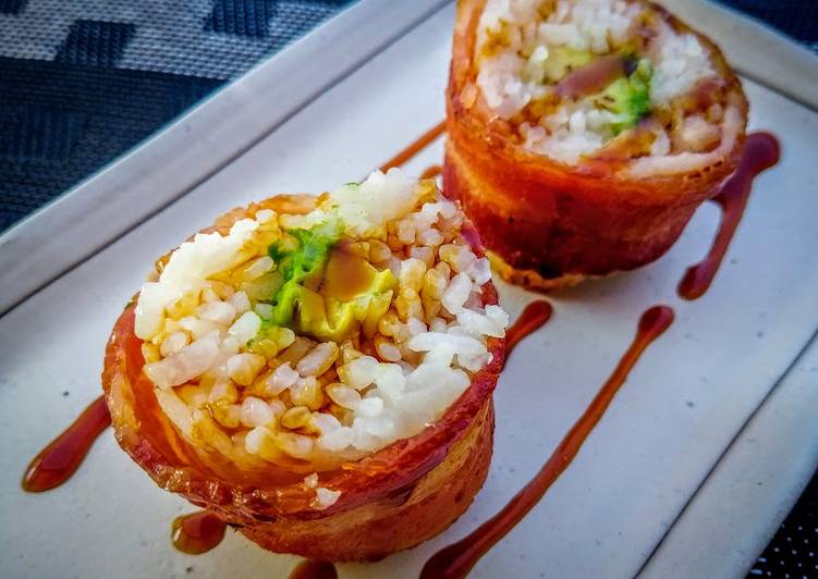 Easiest Way to Make Perfect Bacon wrapped rice balls