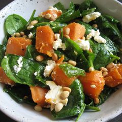 Spinach, Sweet Potato & Fetta Salad A picture of Spinach, Sweet Potato & Fetta Salad.