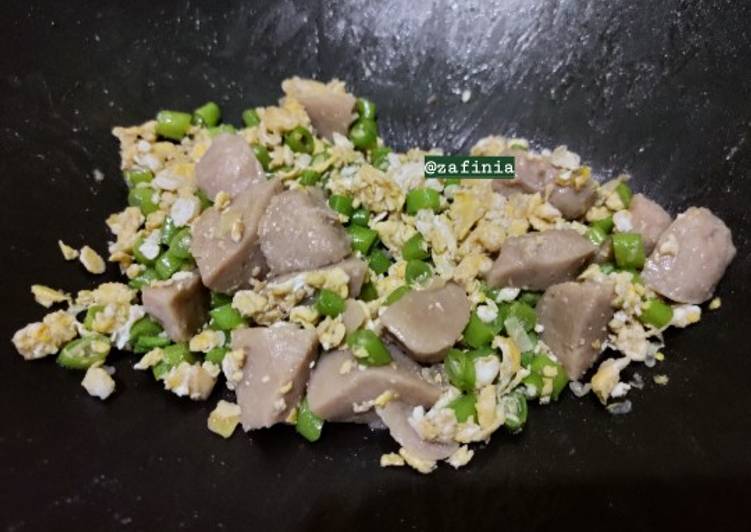 Oseng Telur Buncis Bakso Simple