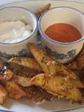 Spicy garlic potato wedges