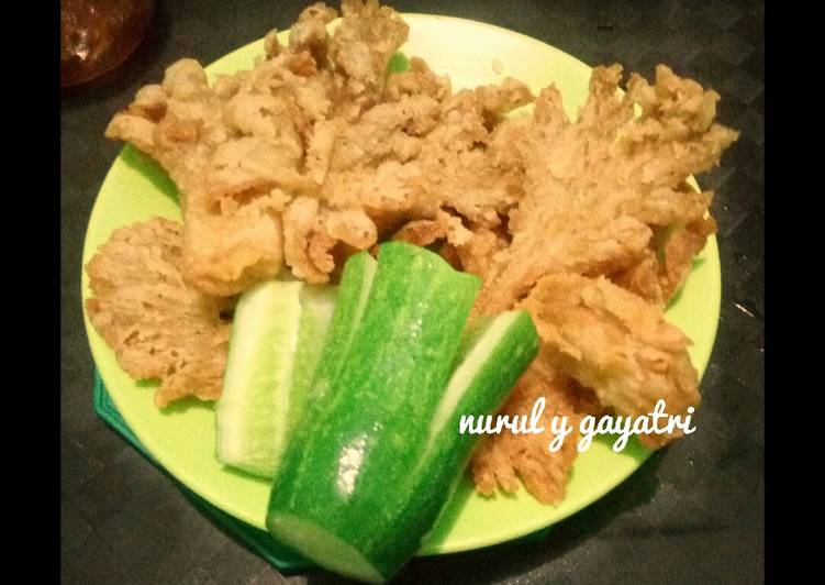 Resep Jamur Tiram 🍄 crispy with sambel terasi yang Bisa Manjain Lidah