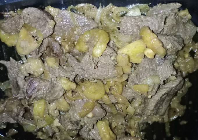Beef teriyaki / daging sapi teriyaki (bumbu marinasi) ala hokben