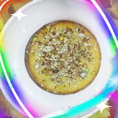 A picture of Delicious cake with dry fruits.