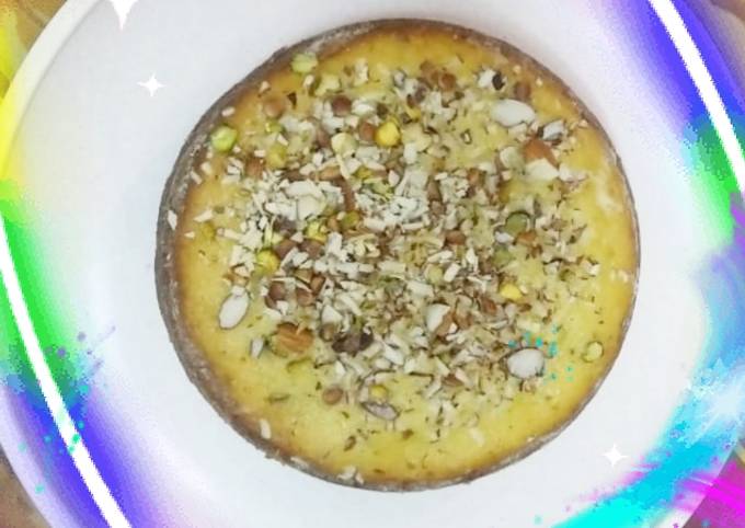 Delicious cake with dry fruits