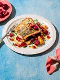Pan-Fried Hake, Pikota Cherries, Chorizo and Artichokes