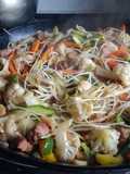 Wok de verduras y cerdo