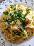 Spaguettis con crema de Zapallo