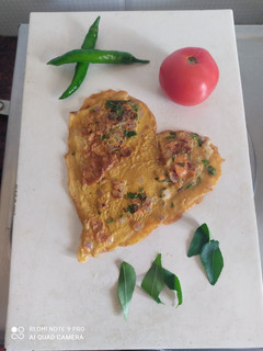 ஹார்ட் வெஜ் ஆம்லேட் (Veg omelette recipe in tamil) செய்முறை முக்கிய புகைப்படம்