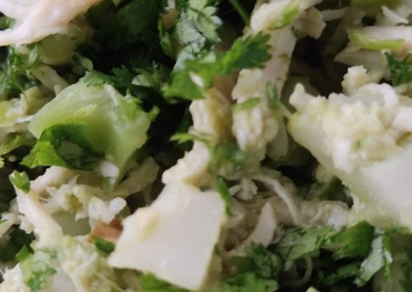 Ensalada de pollo con cilantro exprés