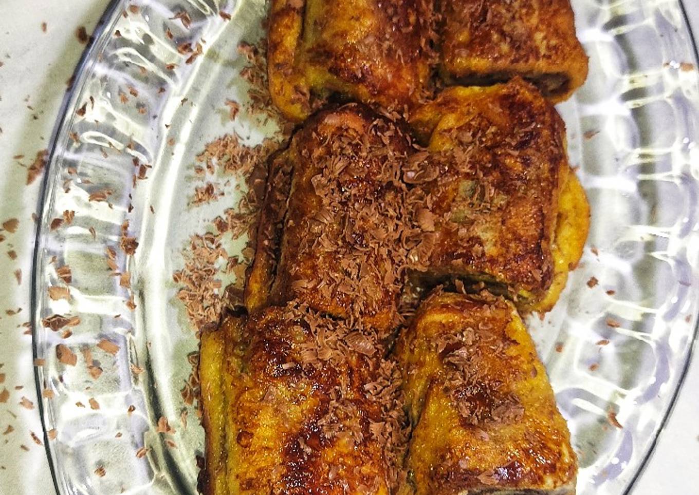Nutella French Toast Roll up 🍫🍫😋