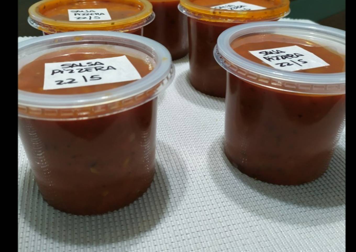 Salsa pizzera para freezar