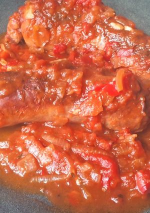 Una foto de Chorizos a la pomarola