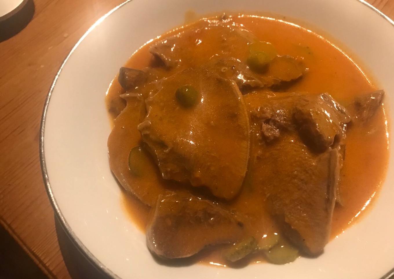 Langue de bœuf sauce piquante