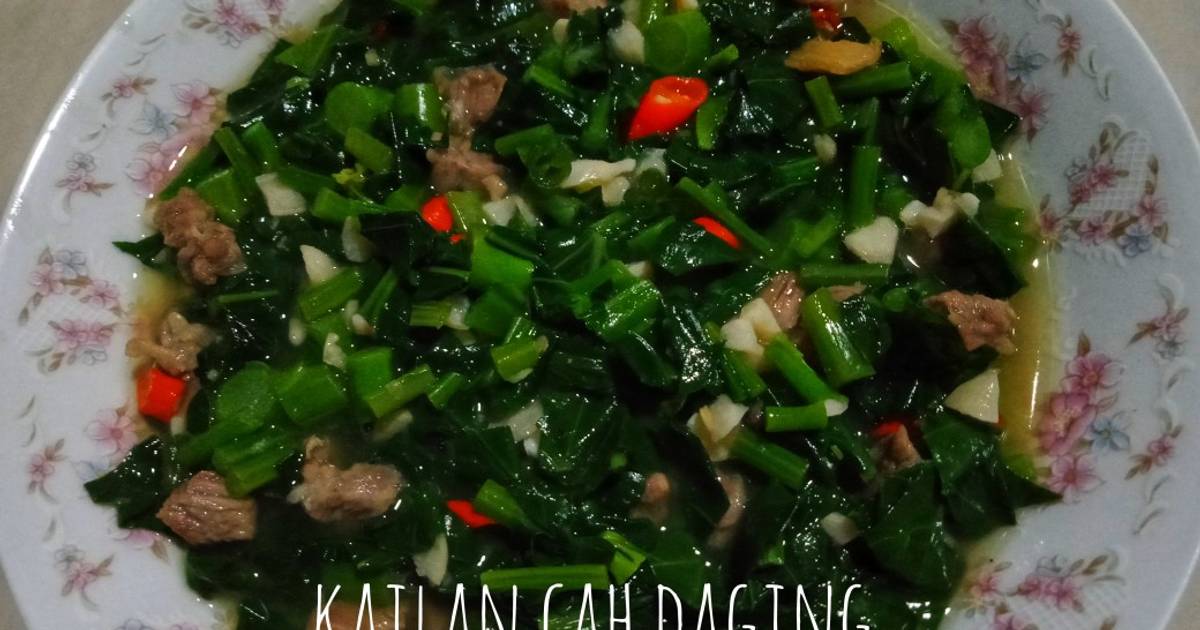 Resep 68. Kailan Cah Daging Sapi Cabe Merah Hijau oleh NitaMaha's