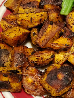 A picture of Roasted Savory Sweet Potatoes.