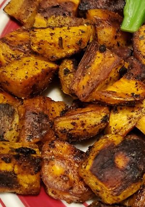 A picture of Roasted Savory Sweet Potatoes.