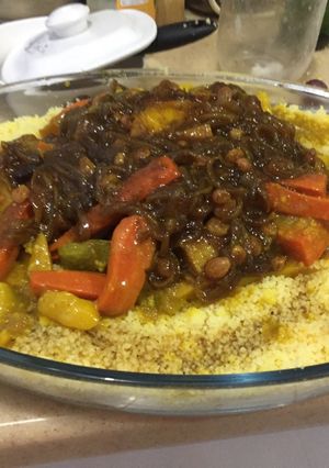 A picture of Moroccan Couscous.