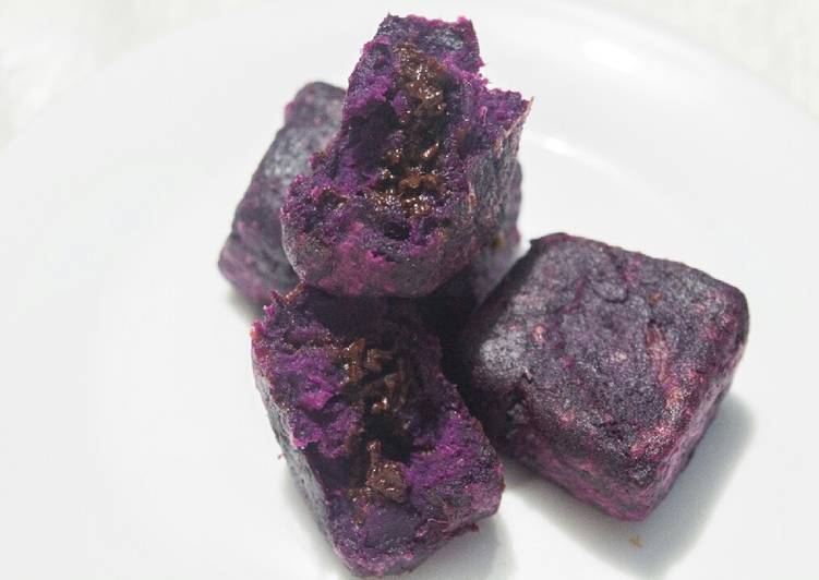 WAJIB DICOBA! Ternyata Ini Cara Membuat Timus ubi ungu isi coklat