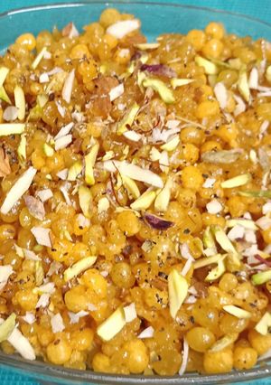 A picture of Meethi Boondi For Prasad.