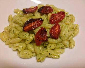Without Fail Cooking Recipe Pasta with mint and pistachio pesto and roasted tomatoes Delicious Steady