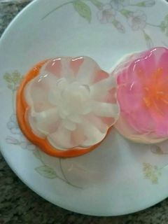 Foto resep Jelly art bunga teratai sederhana pake sendok
