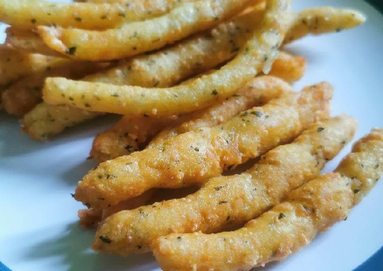 Cheesy potato fried - kentang goreng yang ngeju banget