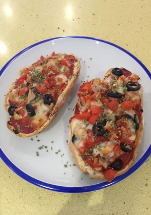 Una foto de Pan pizza