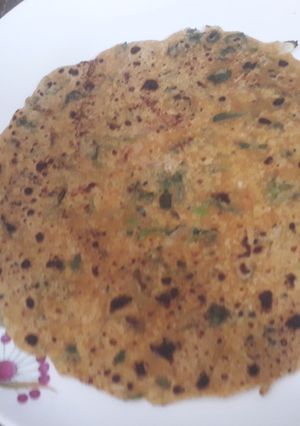 A picture of Methi paratha.