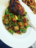 Lebanese Fattoush with Diet Chicken Thighs