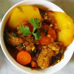 รูปของ Idam kabab potato arabic food (kabab kuah kentang)