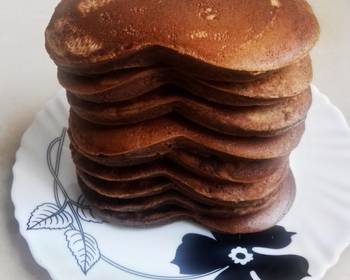 The New Way Serving Recipe Heart Chocolate Pancake With Chocolate Sauce Savory Delicious