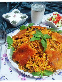 عکسی از دستور لوبیا پلو با گوشت چرخکرده