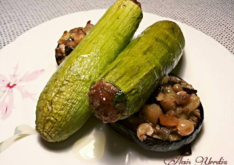 Calabacines rellenos de carne de ternera, al estilo libanés