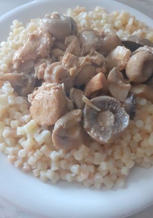O poză a rețetei Mâncare de ciuperci cu carne.