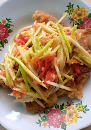 Foto resep Cumi krispy sambal mangga muda