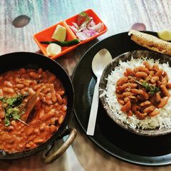 A picture of Rajma chawal.