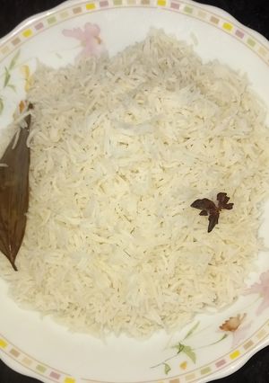 A picture of Plain White Rice🍚.