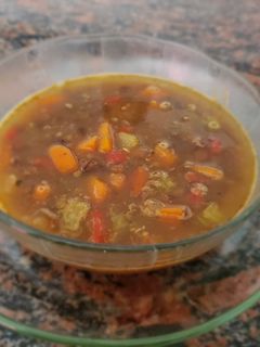 Una foto de Sopa de lentejas saludable